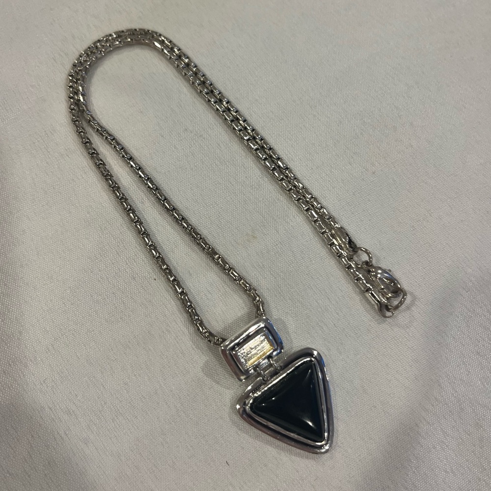 Modern Black Pendant Necklace